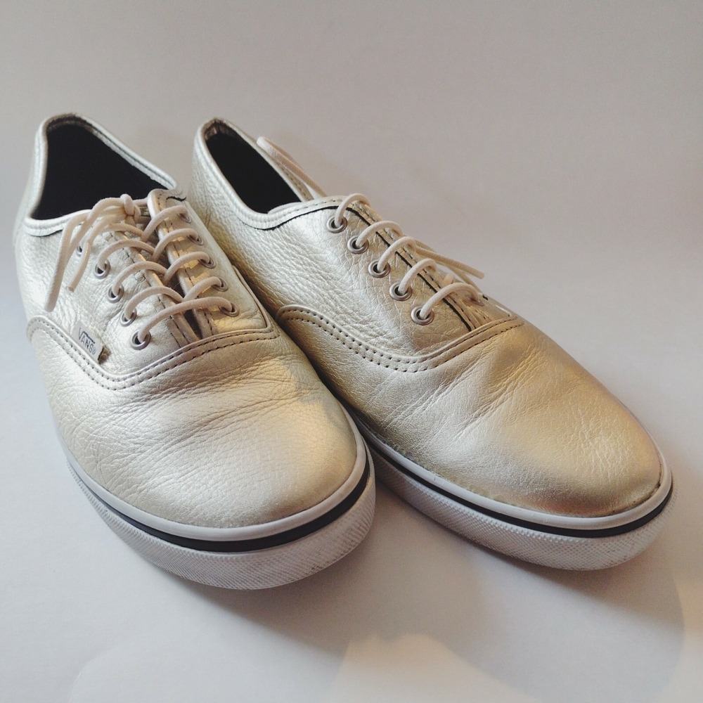 Vans Metallic Low-Top Sneakers Unisex Mens 7.5 Womens 9 Skate Shoes Casual